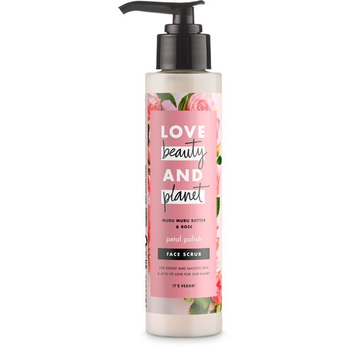 Love Beauty & Planet Muru Muru Butter & Rose Face Scrub Пилинг за лице за блестяща и гладка кожа 125ml