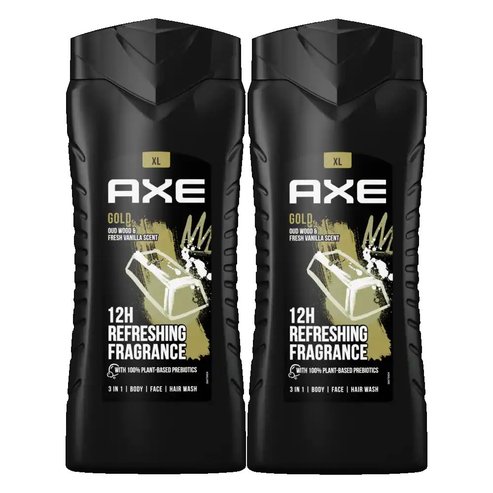 Axe PROMO PACK Gold 3 in 1 Shower Gel 2x400ml 1+1 Подарък