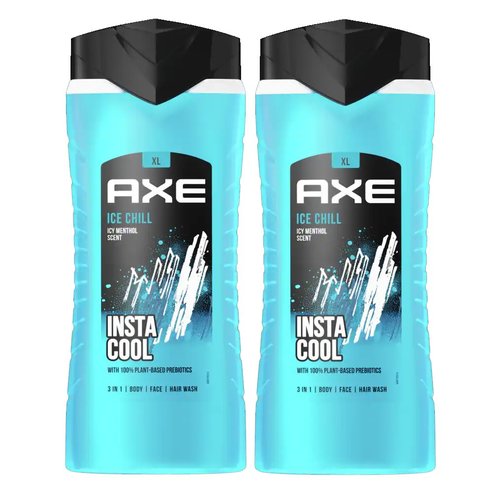 Axe Πακέτο Προσφοράς Ice Chill 3 in 1 Shower Gel 2x400ml 1+1Δώρο