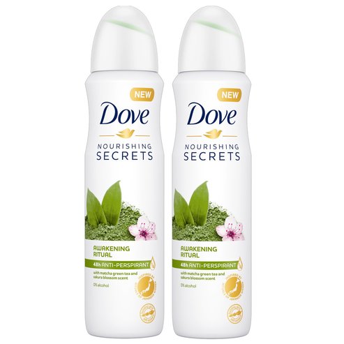 Dove PROMO PACK Nourishing Secrets Matcha Tea Anti-Perspirant Spray Deo 2x150ml 1+1 Подарък