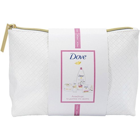 Dove Promo Тоалетна чанта Кокосов душ гел 250мл Дезодорант на 50 мл крем за тяло 250мл и сапун 100gr