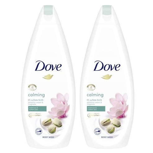 Dove PROMO PACK Calming Balance & Softens Skin Shower Gel with Pistachio Cream & Manolia 2x500ml 1+1 Подарък