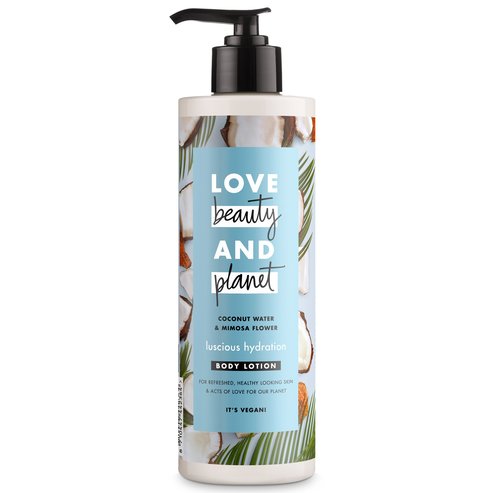 Love Beauty & Planet Coconut Water & Mimosa Flower Body Lotion Овлажняваща емулсия за тяло с кокосова вода и цветя на мимо 400ml