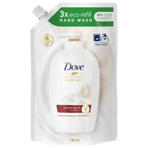 Dove Nourishing Silk Moisturising Hand Wash - 750ml Refill