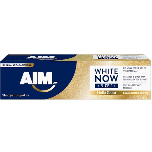 Aim White Now 3in1 Hello Glow Toothpaste 75ml