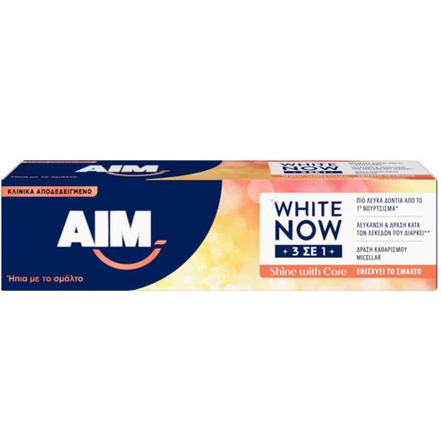 Aim White Now 3in1 Shine With Care Toothpaste 75ml