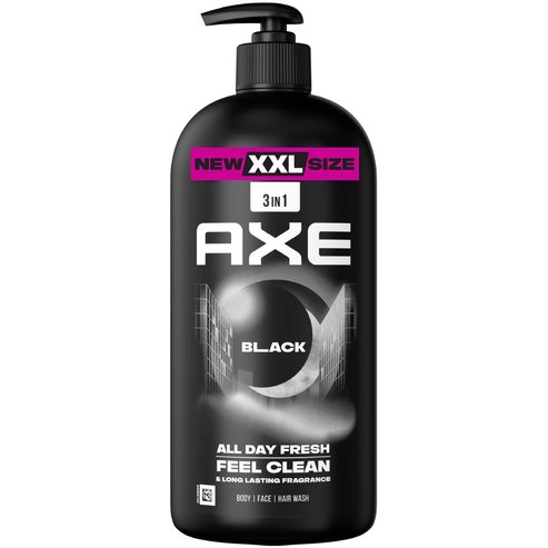 Axe Black XXL All Day Fresh Body Wash Душ гел за тяло, лице и коса с изискан аромат, който трае до 12 часа, с помпа 900ml
