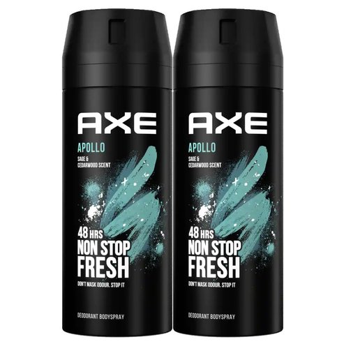 Axe PROMO PACK Apollo 48h Non Stop Fresh Body Spray 2x150ml