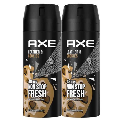 Axe PROMO PACK Leather & Cookies 48h Non Stop Fresh Body Spray 2x150ml