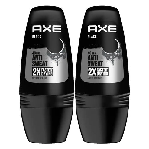 Axe PROMO PACK Black 48h Anti Sweat Roll on Antiperspirant 2x50ml