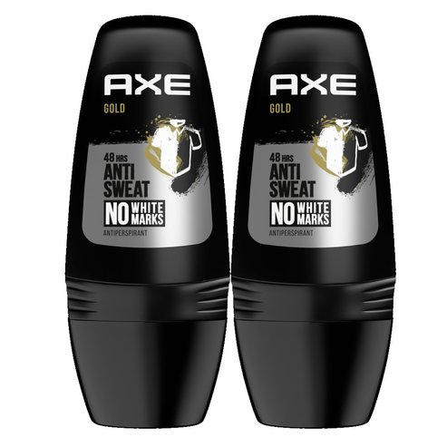 Axe PROMO PACK Gold 48h Anti Sweat No White Marks Roll on Antiperspirant 2x50ml