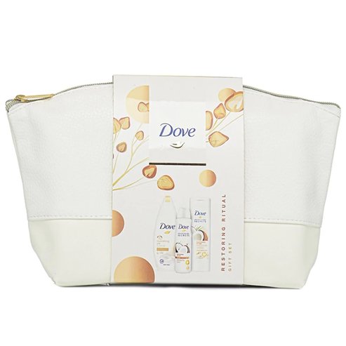 Dove PROMO PACK Nourishing Secrets Restoring Ritual Gift Set with Shower Gel 250ml, Body Lotion 250ml & Deo Spray 150ml