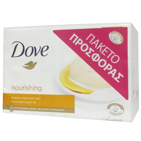 Dove PROMO PACK Nourishing Beauty Cream Bar with Moroccan Argan Oil 4x90g