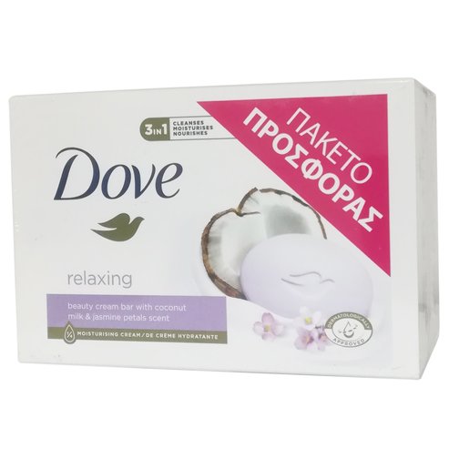 Dove PROMO PACK Relaxing Beauty Cream Bar with Coconut & Jasmine 4x90g