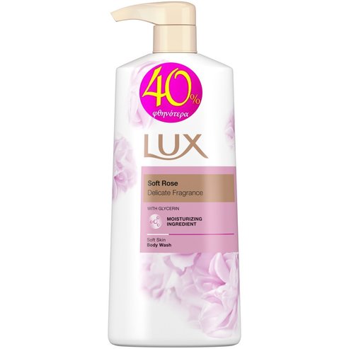 Lux Soft Rose Delicate Fragrance Body Wash 600ml Promo -40%