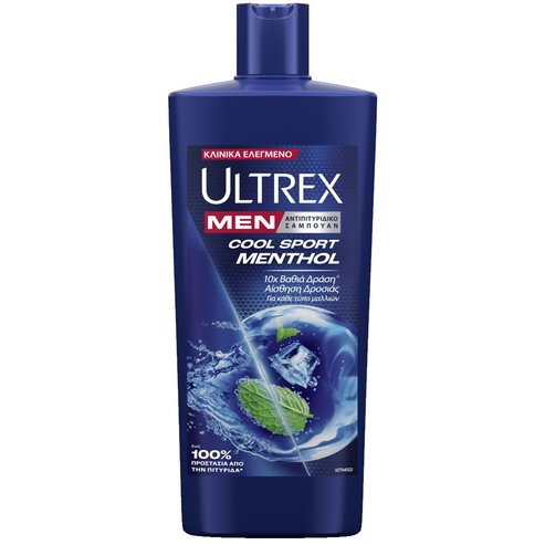 Ultrex Men Deep Clean Cool Sport Menthol Anti Dandruff Shampoo 610ml