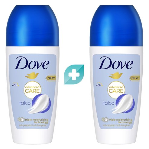 Dove PROMO PACK Advanced Care Roll-On Talco 48h 2x50ml (1+1 Δώρο)