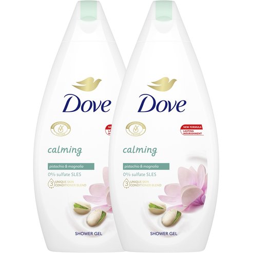 Dove PROMO PACK Calming Pistachio & Magnolia Shower Gel 2x450ml (1+1 Подарък)