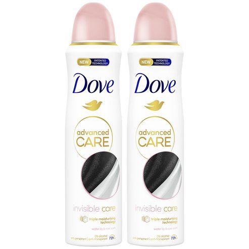 Dove PROMO PACK Advanced Care Invisible Care 72h Anti-Perspirant Spray 2x150ml (1+1 Подарък)