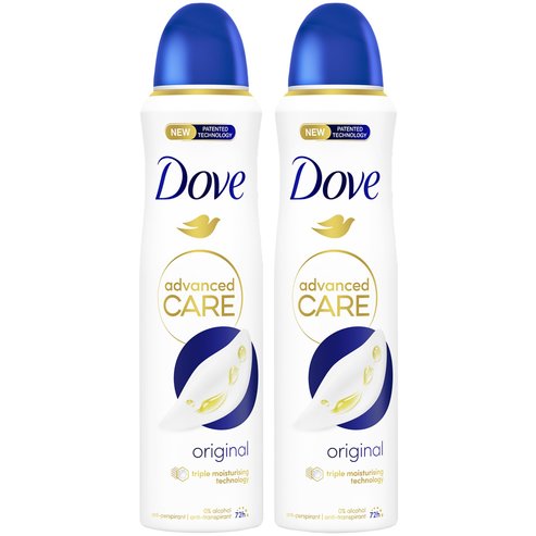 Dove PROMO PACK Advanced Care Original 72h Anti-Perspirant Spray 2x150ml (1+1 Подарък)