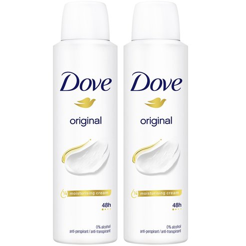 Dove PROMO PACK Original 48h Anti-Perspirant Spray 2x150ml (1+1 Подарък )