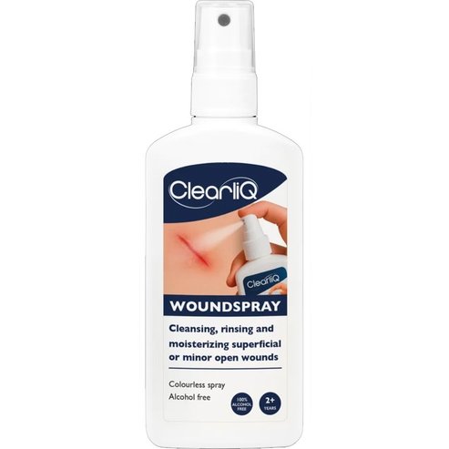 Clearliq Woundcare Woundspray Спрей за почистване, промиване и хидратиране на повърхностни или малки открити рани, без алкохол 100ml