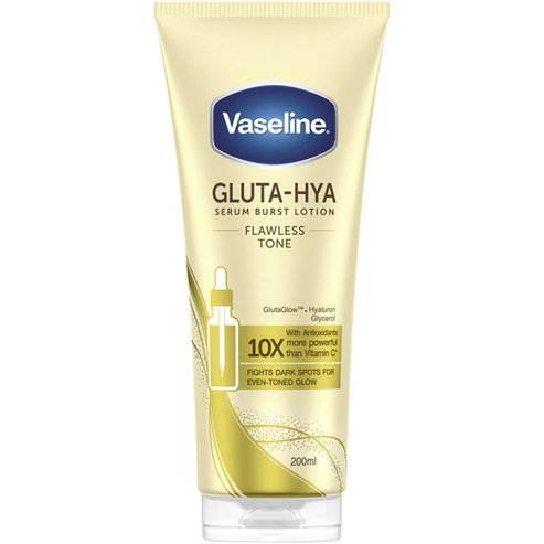 Vaseline Gluta-Hya Flawless Tone Burst Lotion Serum Серум за тяло, който придава на кожата видим блясък & допринася за постигане на равномерен цветови тон 200ml