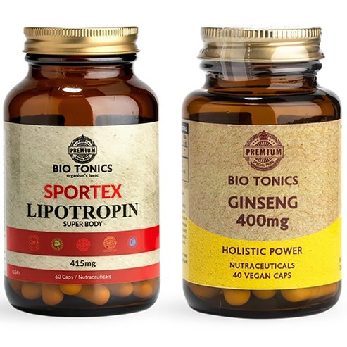 Bio Tonics PROMO PACK Lipotropin 415mg 60 caps & Ginseng 400mg 40veg.caps