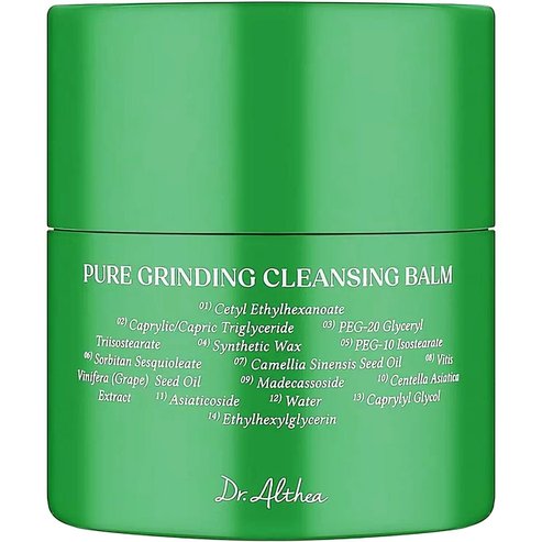 Dr. Althea Pure Grinding Cleansing Balm Успокояващ балсам за почистване на лице, обогатен с масло от зелен чай, мадекасозид и пантенол, подходящ за чувствителна кожа 50ml