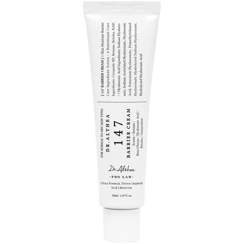 Dr. Althea 147 Barrier Cream Хидратиращ крем за лице за укрепване на епидермалната бариера, подходящ за суха & чувствителна кожа с гуаязулен & церамиди 50ml