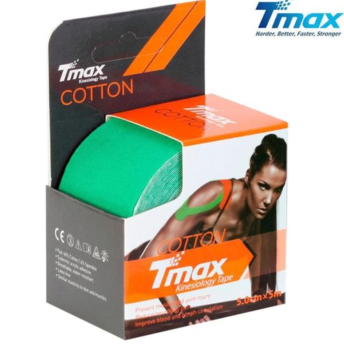 John\'s Tmax Cotton Kinesiology Tape 5cmx5m Κωδ 233257 1 Τεμάχιο - Πράσινο