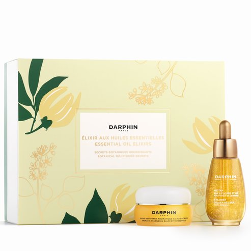 Darphin Essential Oil Elixirs Botanical Nourishing Secrets Set 8-Flower Golden Nectar 30ml & Aromatic Cleansing Balm 40ml