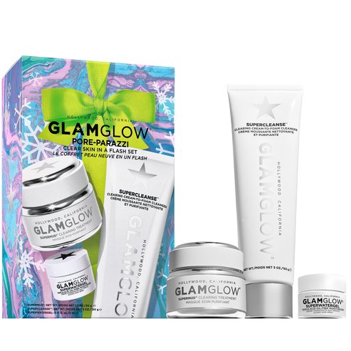 Glamglow PROMO PACK Supermud Cleansing Mask 50gr & Supercleanse Cream Cleanser 150ml & Superwater Moisturizer 5ml