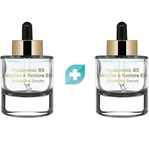 Inalia Комплект Hyaluronic B5 Hydration & Restore Elixir Botoxlike Serum for Face - Neck - Decollete 2x30ml