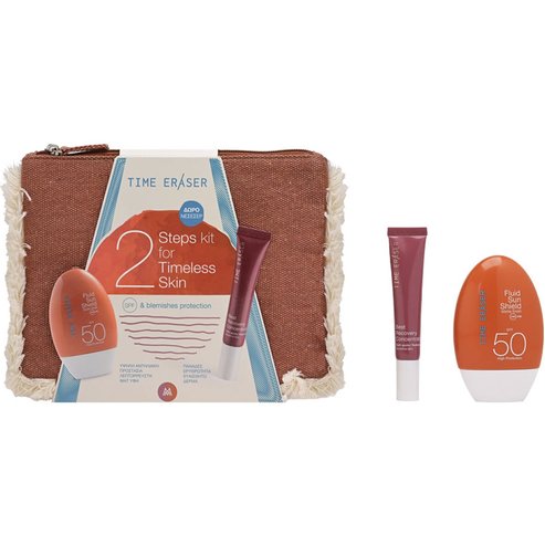 Medisei Promo Time Eraser Sun Shield Face Fluid Spf50, 50ml & Best Recovery Concentrate Dark Spot - Redness 20ml & Подарък торбичка 1 бр