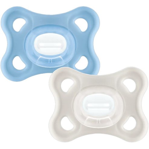 Mam Comfort Silicone Soother 3-12m 2 бр, Код 127SB - Синьо / крем