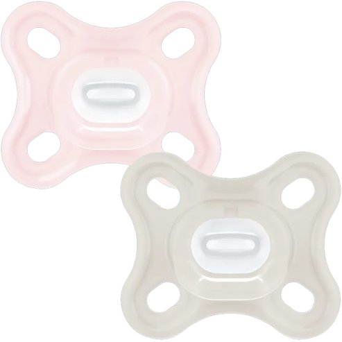 Mam Comfort Silicone Soother 3-12m 2 бр, Код 127SG - розово / крем