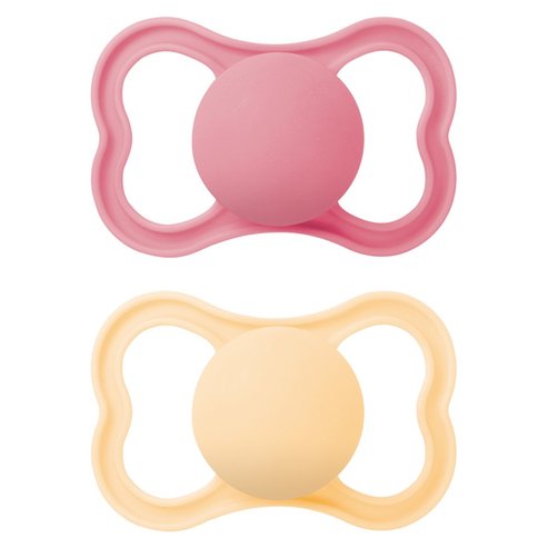 Mam Supreme Silicone Soother 6-16m Код 245SGc, 2 бр - Фуксия/ Сьомга