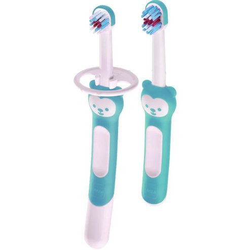 Mam Learn to Brush Set Soft Toothbrush 5m+ Сини 2 части, код 608B