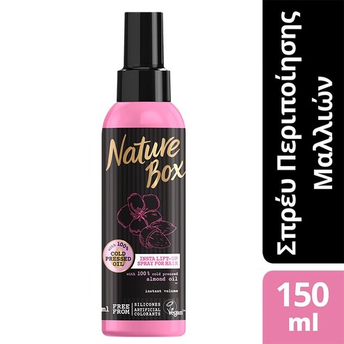 Nature Box Insta Lift-Up Spray Грижа за косата за обем с бадемово масло 150 ml