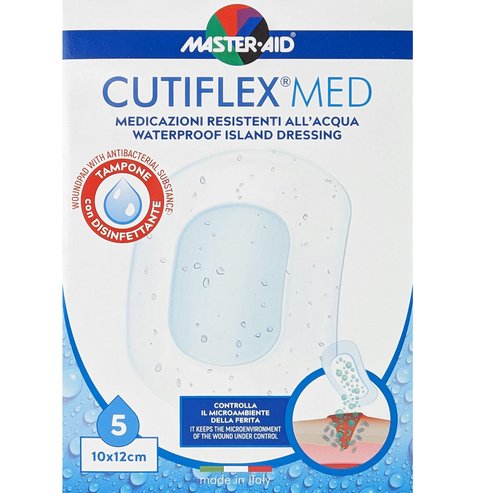 Master Aid Cutiflex Med Waterproof Island Dressing 10x12cm 5 бр