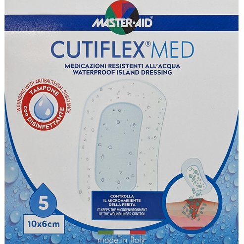 Master Aid Cutiflex Med Waterproof Island Dressing 10x6cm 5 бр