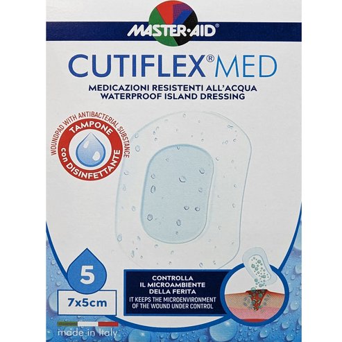 Master Aid Cutiflex Med Waterproof Island Dressing 7x5cm 5 бр