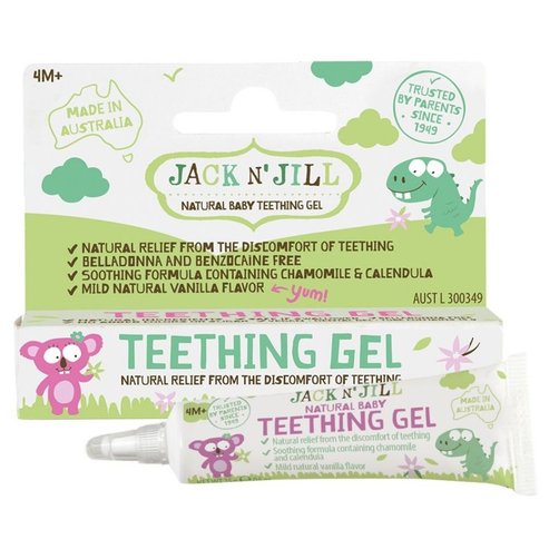 Jack n\' Jill Natural Baby 4m+ Teething Gel Успокояващ гел за незабавно естествено облекчение на венците и зъбите от дискомфорт при никнене на зъби 15g