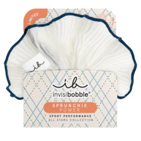 Invisibobble Sprunchie Power All Stars Match Point Бяло Ластик за коса с Волани, вдъхновен от Тенисни Полички 1 брой