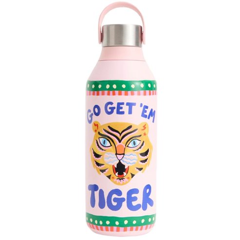 Chilly\'s Series 2 Bottle Термос от неръждаема стомана с дизайн на тигър от Елинор Баумер 500ml, Код 22831 - Blush Pink