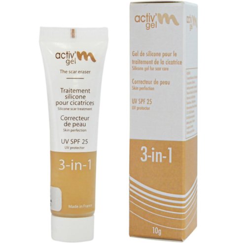 Activ’Μ Scar Gel 3 in 1 Silicone Gel for Scar Treatment Spf25, 10g