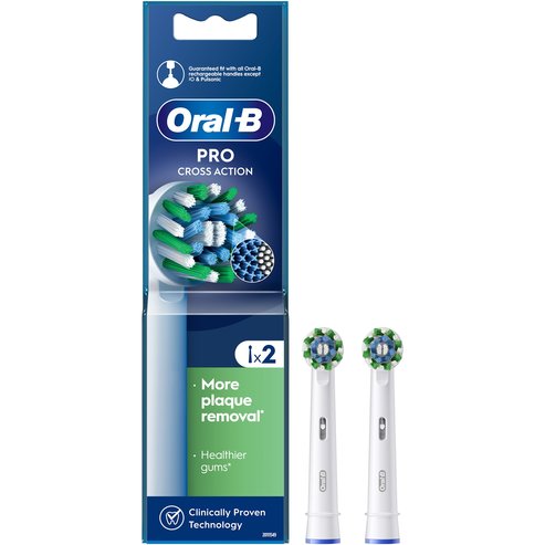 Oral-B Pro Cross Action Medium Electric Toothbrush Head White 2 бр