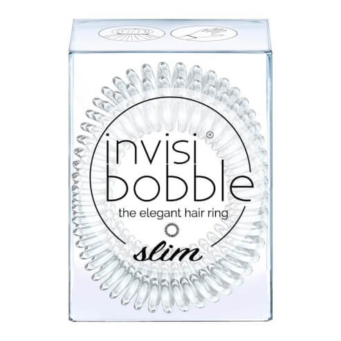 Invisibobble Slim Crystal Clear Каучук за коса 3 броя