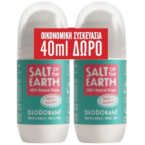 Salt of the Earth Promo Melon & Cucumber Roll-On Deodorant 150ml (2x75ml)
